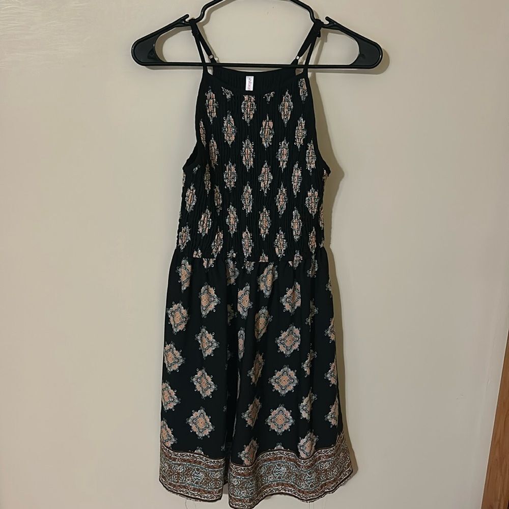 Xhilaration high neck boho printed dress size medium